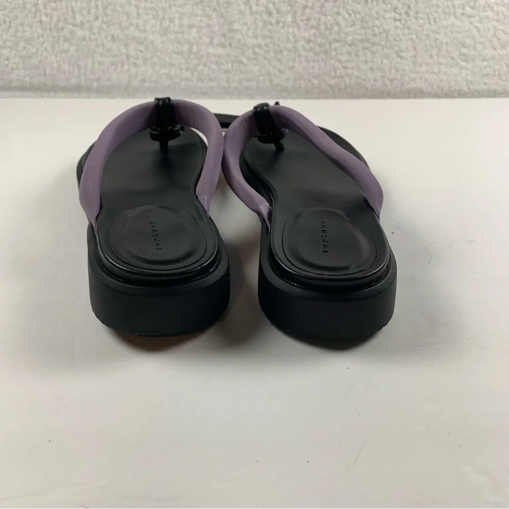 TOPSHOP PHARO Chunky Toe Sandals Black Purple Women's size 7.5‎ NWT 7326